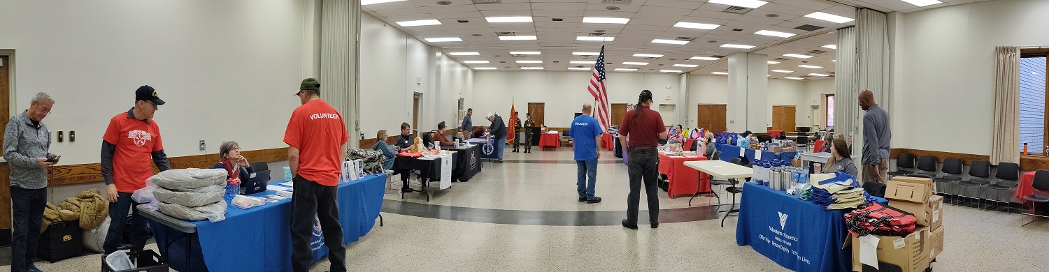 CMEP Veterans Stand Down event set up