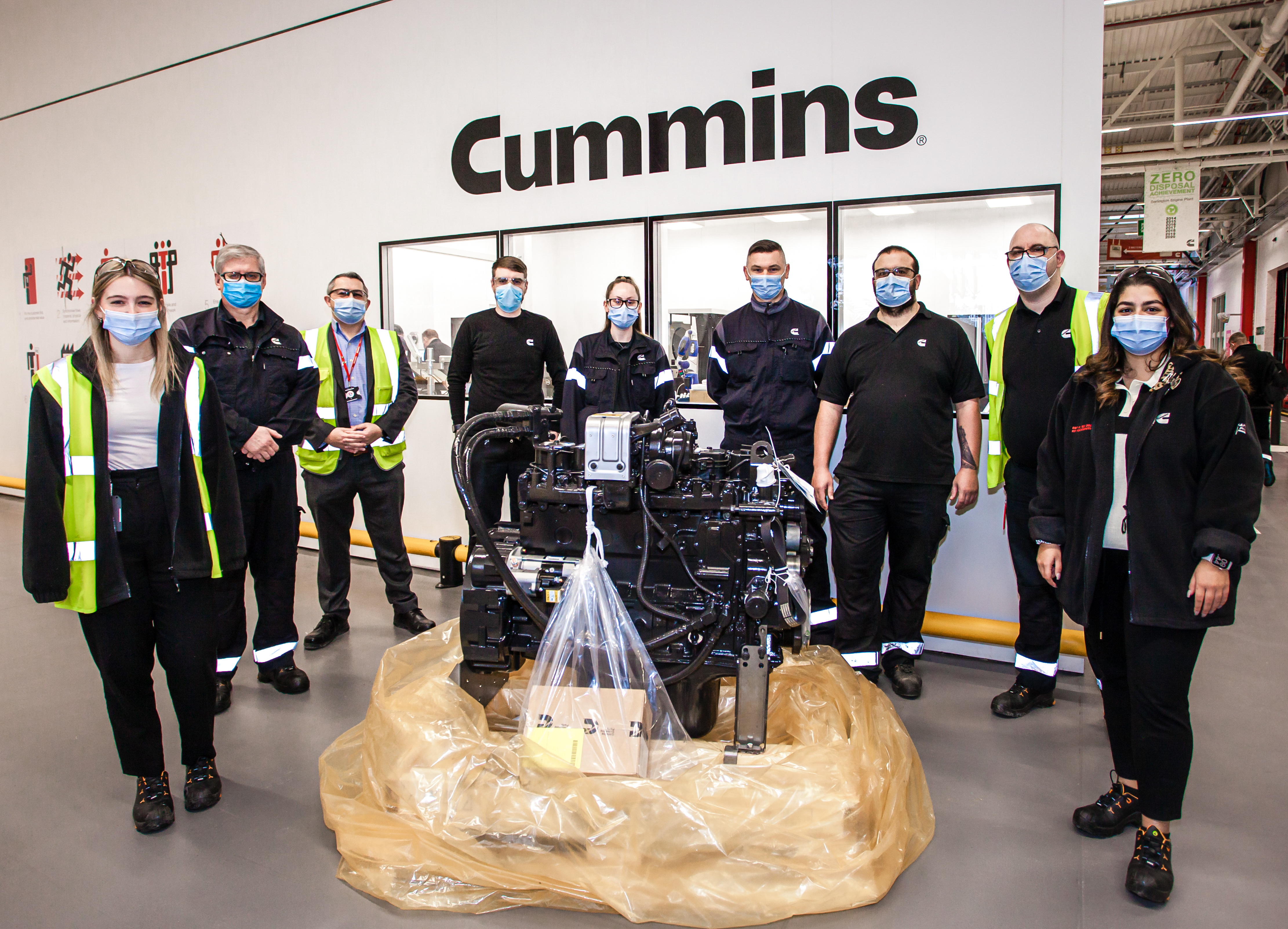 Cummins team with the 1.5 millionth engine