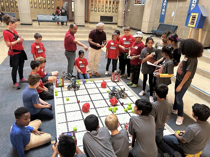 28 robotics teams that included over 160 students and numerous teachers  competed in a robotics league.