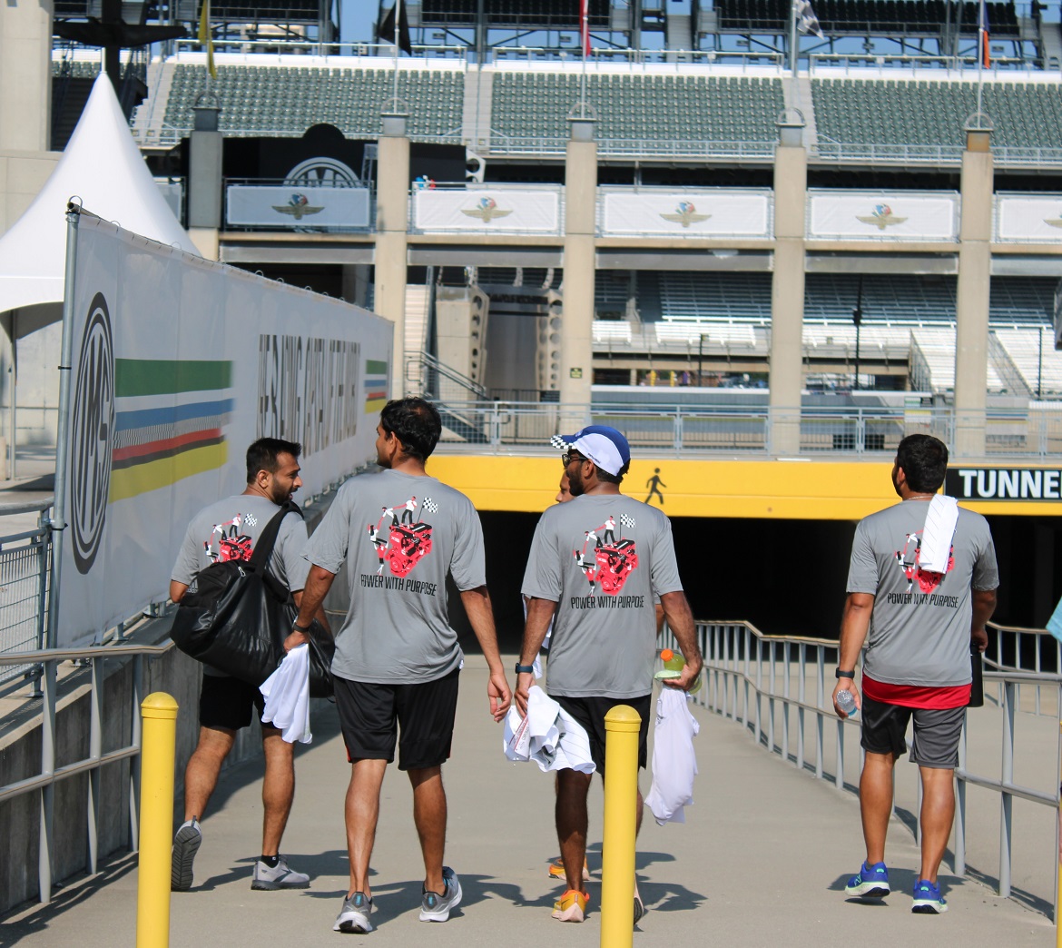 Cummins team participating in the corporate challenge.