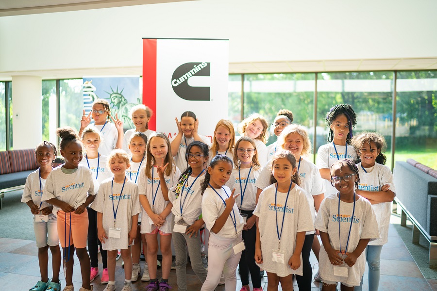 Children at event standing together