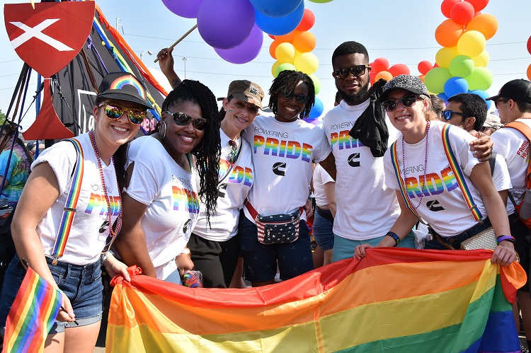 Cummins' employees at the 2018 Pride Parade in Indianapolis