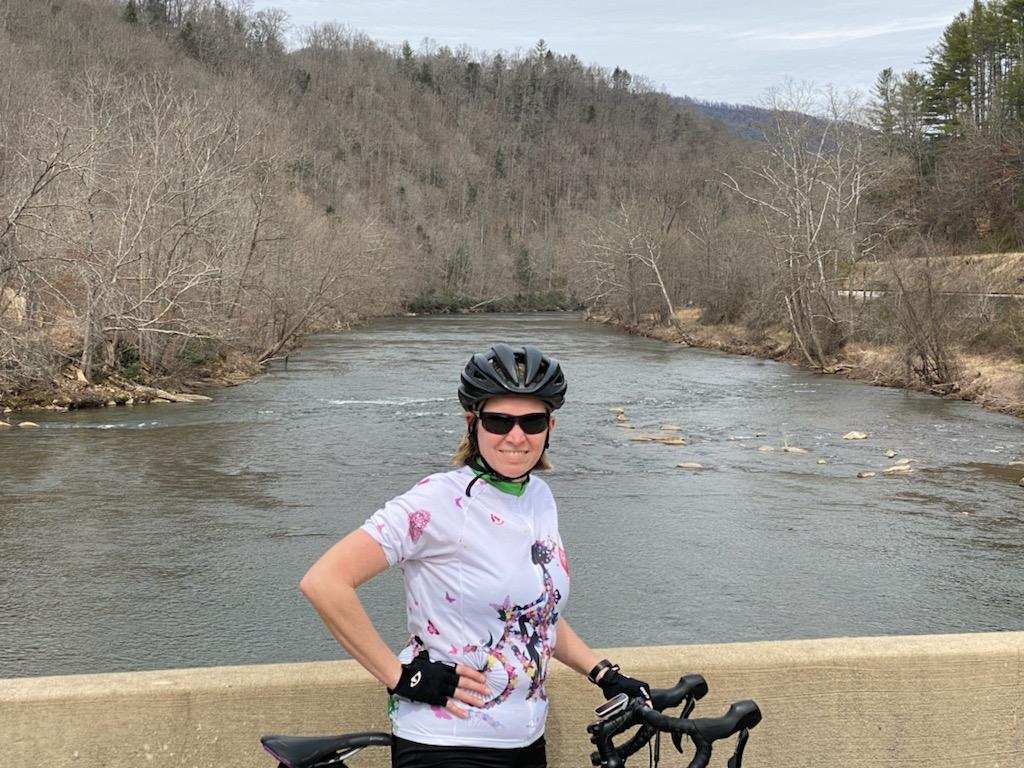 Jen Rumsey with bike